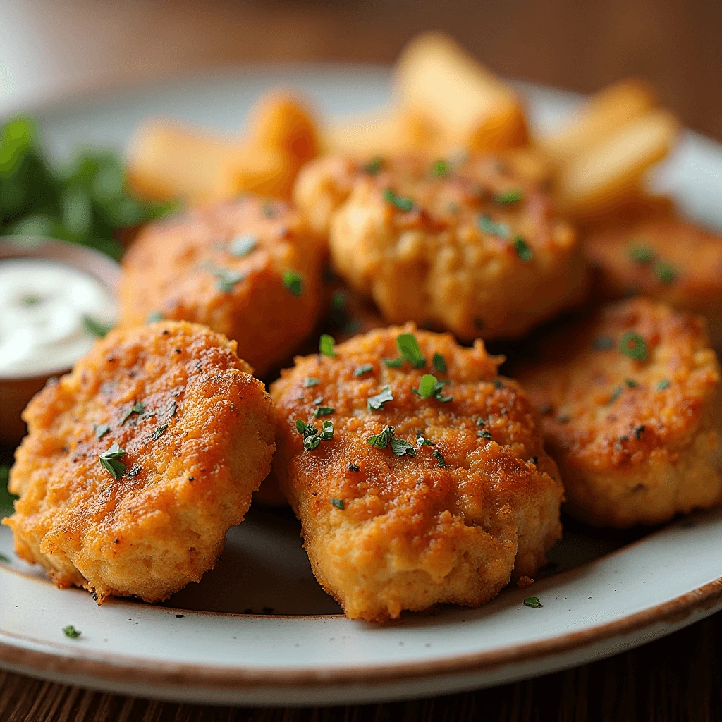 Homemade Chick-fil-A grilled nuggets served with dipping sauce