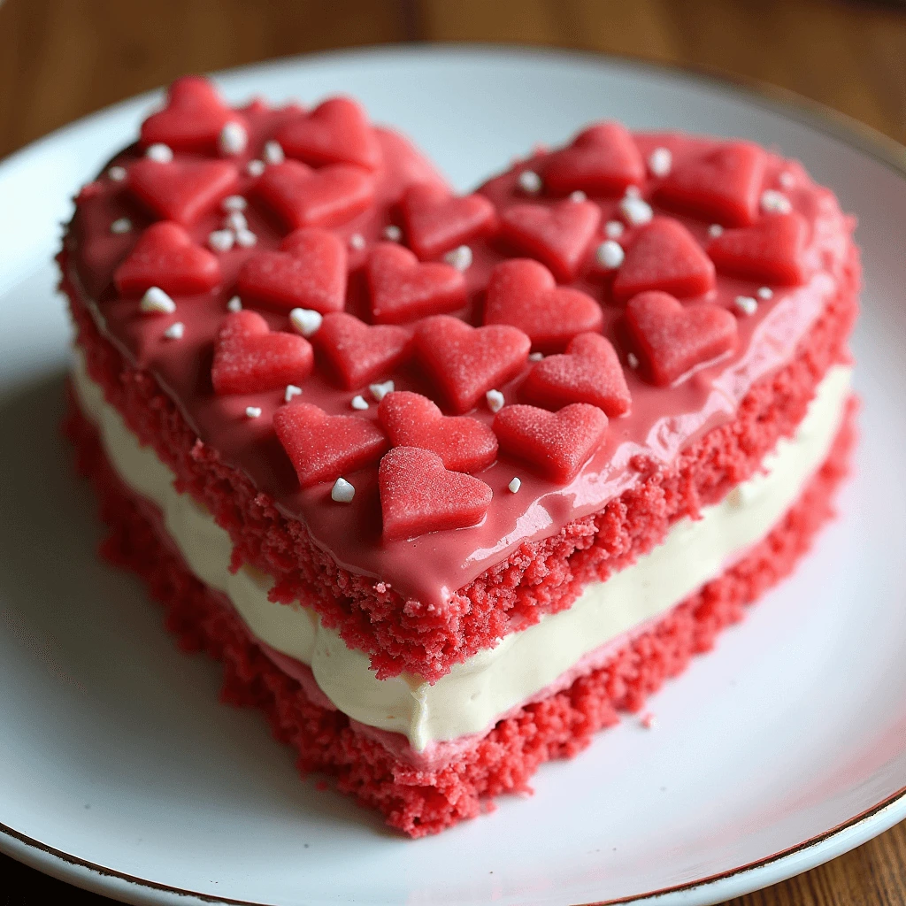 Heart Cake with Pink Buttercream Flowers